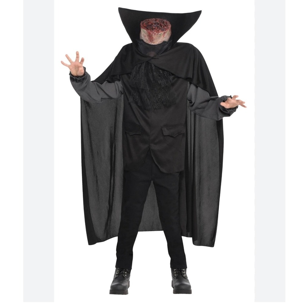 Headless Horseman Costume Kids Medium 8-10 Sleepy Hollow Spooky Halloween